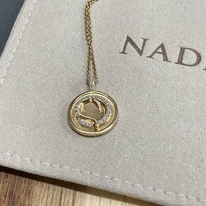 Nadri Gold Plated Sterling Snake/Serpent Medallion Necklace